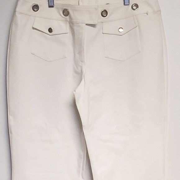 VINTAGE Escada White Moto 2 Piece Pants Suit Set Size 44 (Large) - Picture 7 of 10